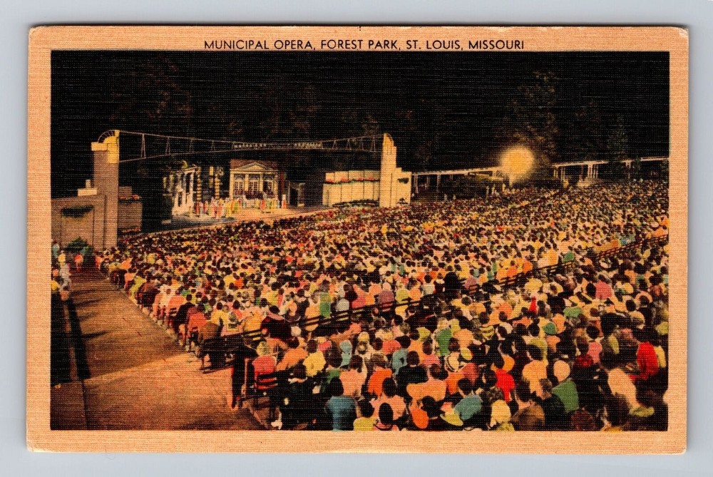 St Louis MO-Missouri Municipal Opera Forest Park Vintage Postcard