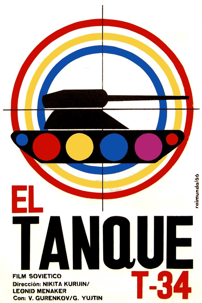 4757.El tanque.soviet film.black tank.bullls eye.POSTER.Decoration.Graphic Art