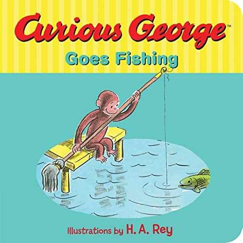Curious George Goes Fishing - Board book, by Rey Margret - Very Good