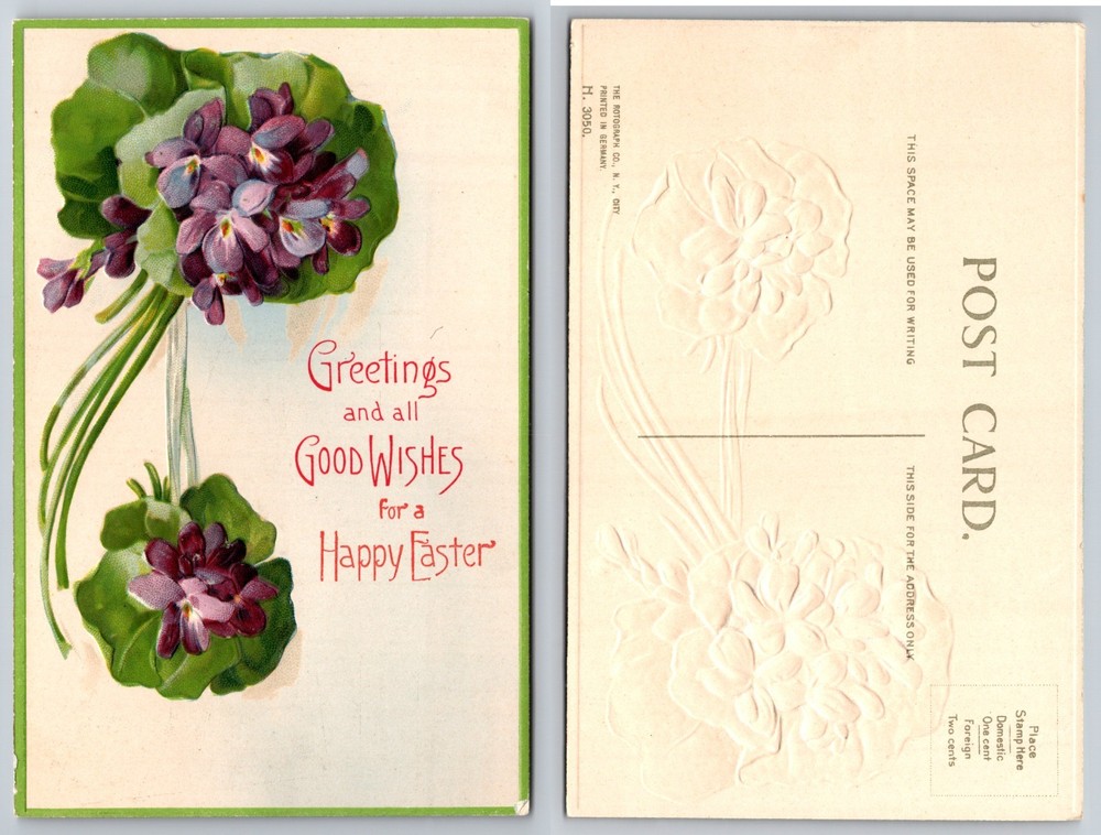 Floral Bouquet Happy Easter Greetings Postcard