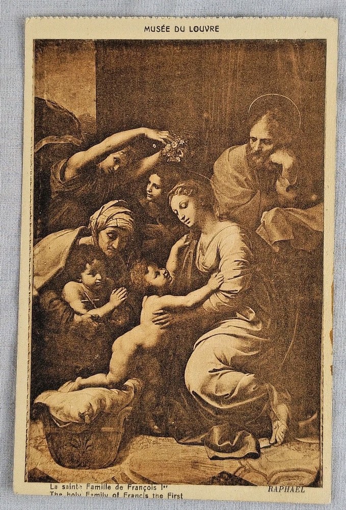 Raphael Holy Family of Francis I Musée Du Louvre Art Postcard