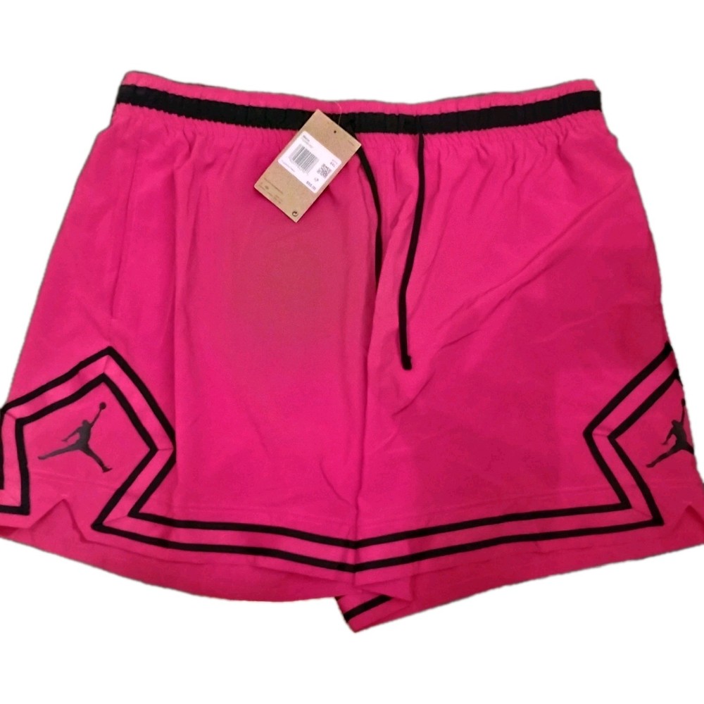 Nike Men’s Jordan Sport Dri-Fit Woven Diamond Shorts Sz XXL Red Black FQ2989 687