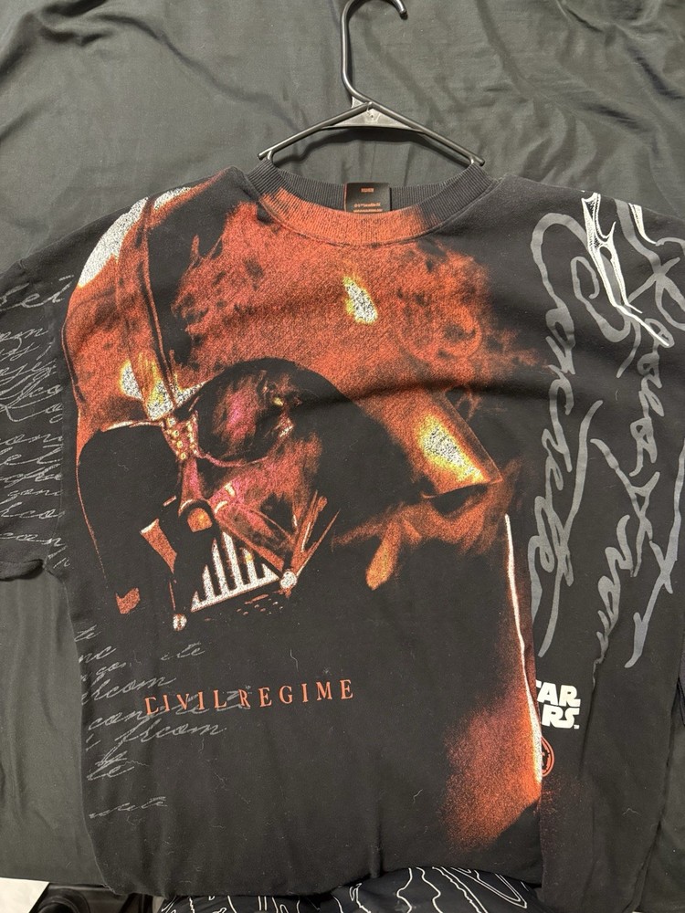 Civil Regime Star Wars Darth Vader Men's Graphic Print Crew Neck Tee M Black