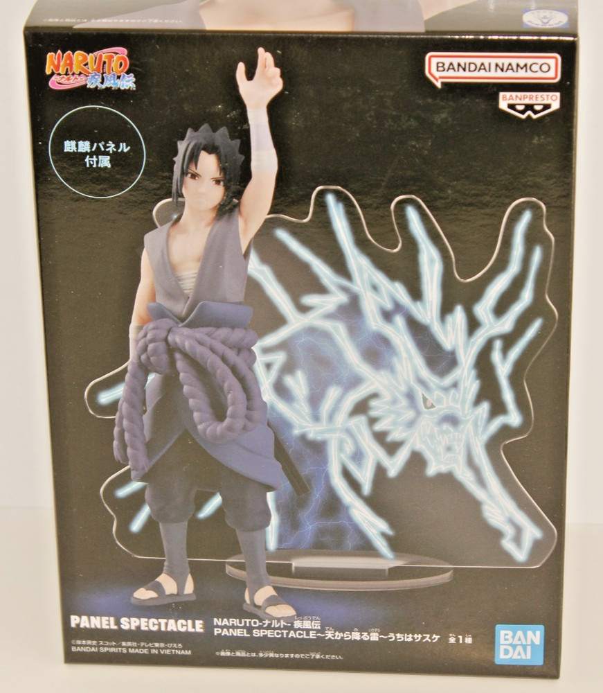 Naruto Shippuden Sasuke Uchiha Panel Spectacle Figure Banpresto Boxed