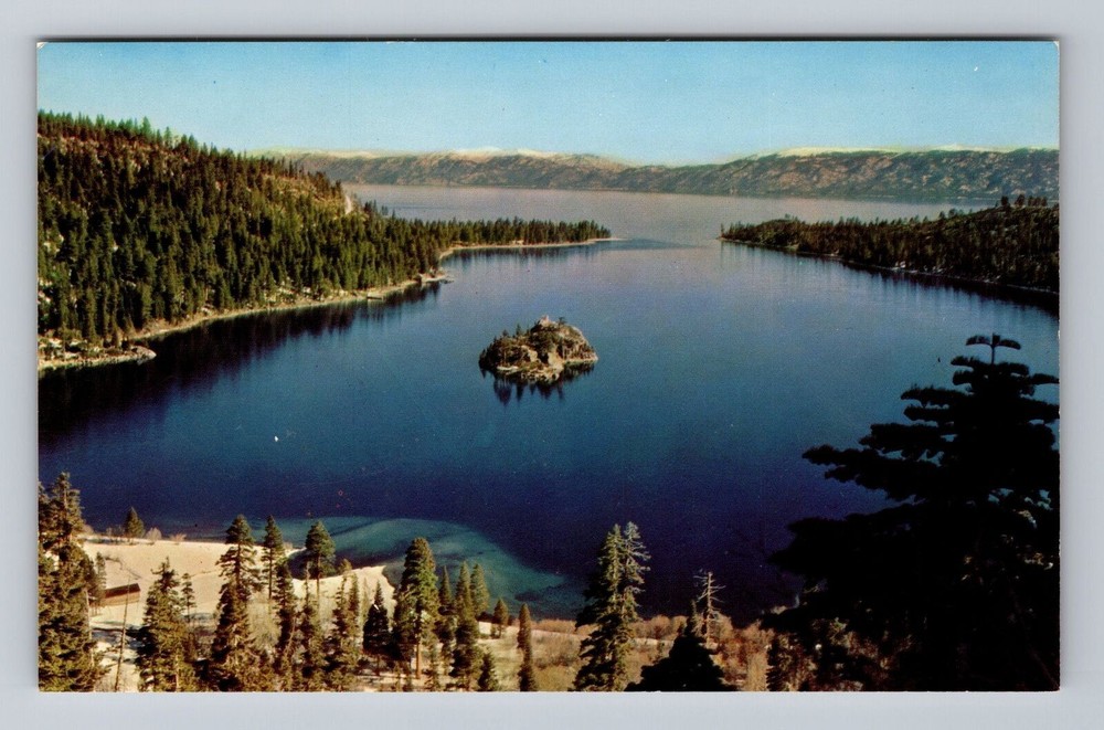 Emerald Bay CA-California Emerald Bay Lake Tahoe High Sierras Vintage Postcard