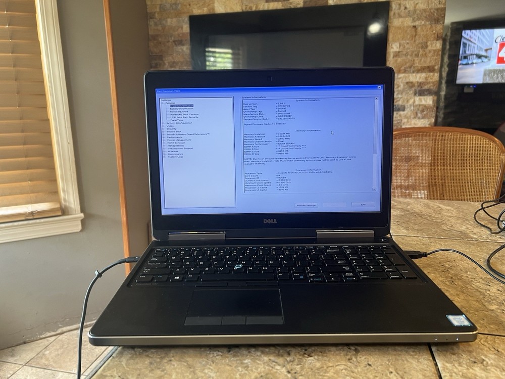 Dell Precision 7520 3.0ghz Xeon E3-1505M v6 16GB RAM 512GB SATA SSD Win11p