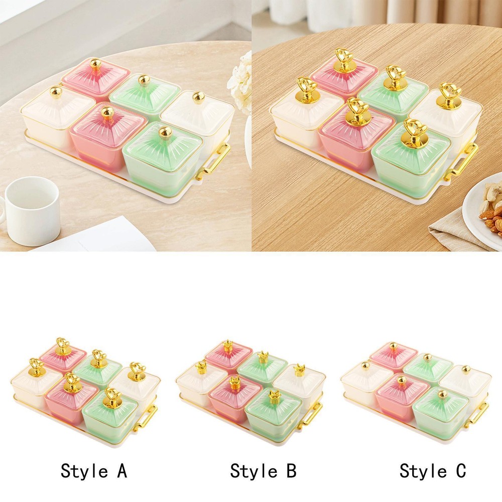 Fruit Plate Divided Serving Tray Kitchen Relish Tray