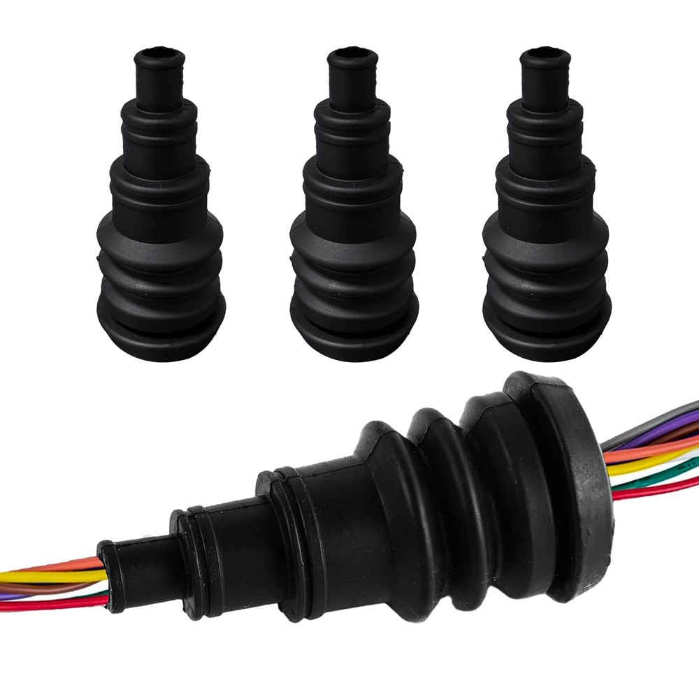 4 PCS Universal Firewall Boot, Rubber Grommets Can Accommodate 3/8 to 1 Inch ...-image