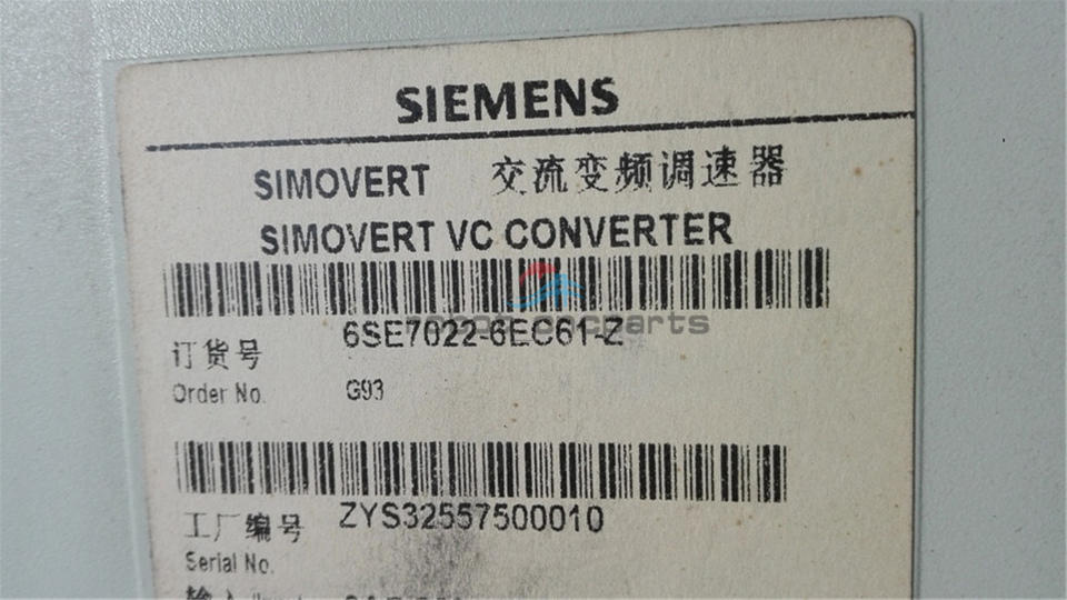 1Pcs Used Siemens Inverter 6Se7022-6Ec61-Z Z=G93
