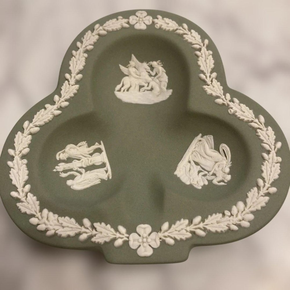 Wedgwood Jasperware Green Club Plate Small Bone China England