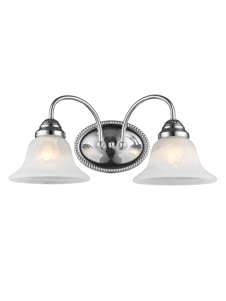 Livex Lighting 1532 Chrome Edgemont Bathroom Vanity Bar With 2-Lights