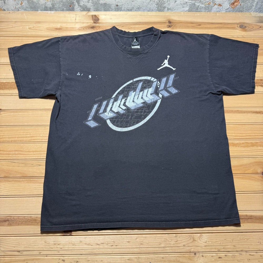 Vintage Y2K Air Jordan Jumpman Logo Flight Basketball Sports Graphic T-Shirt XXL