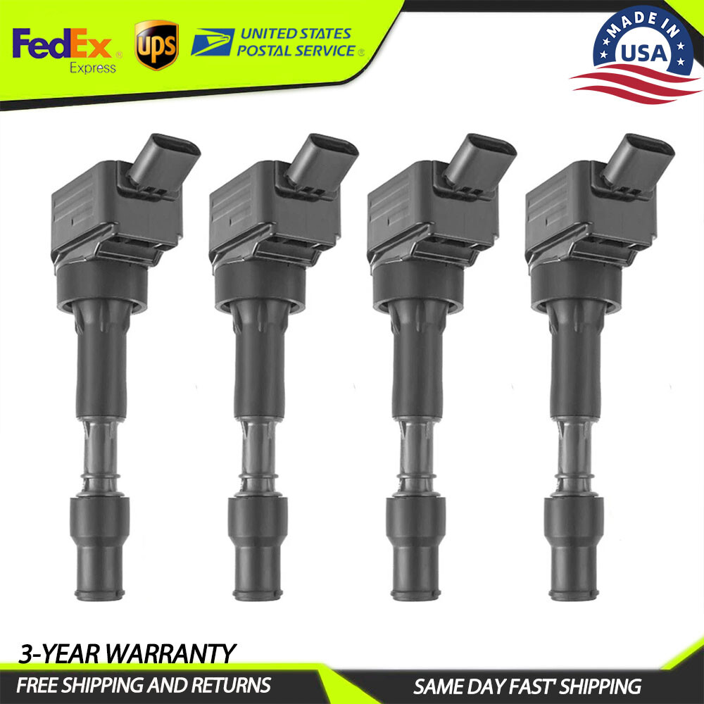4PCS Ignition Coil For Hyundai Elantra Kona Sonata Veloster L4 2.0L 27300-2E601