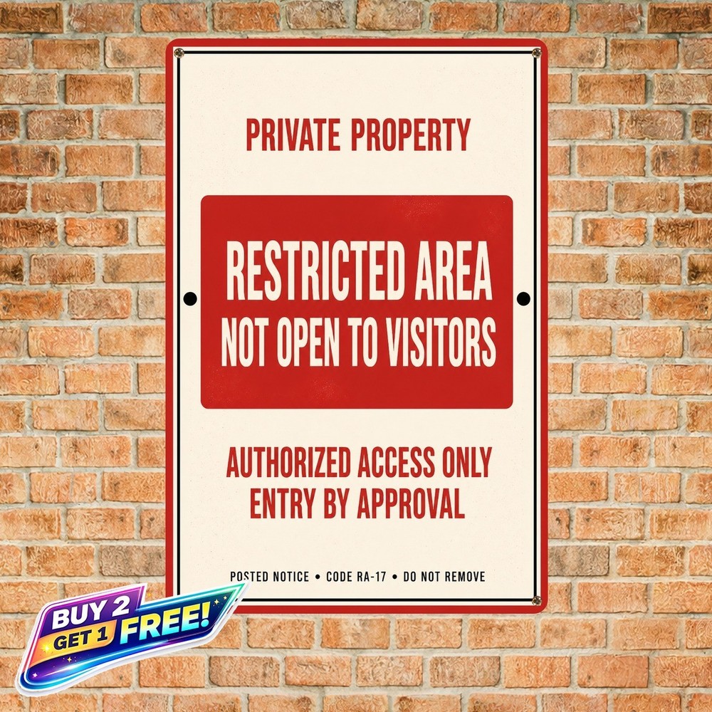 No Public Entry Property Closed Metal Sign Private Warning Plaque