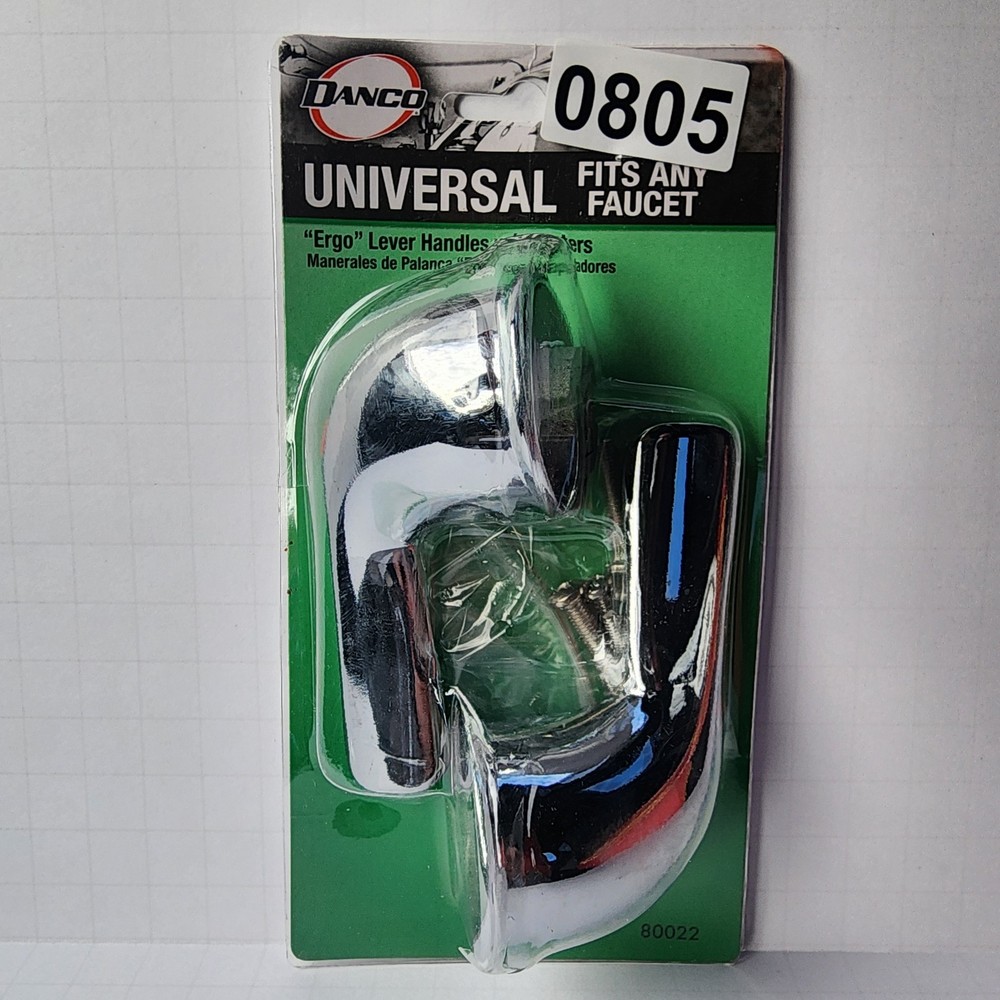DANCO 80022 Universal Ergo Lever Handles in Chrome Fits any Faucet UNIVERSAL New
