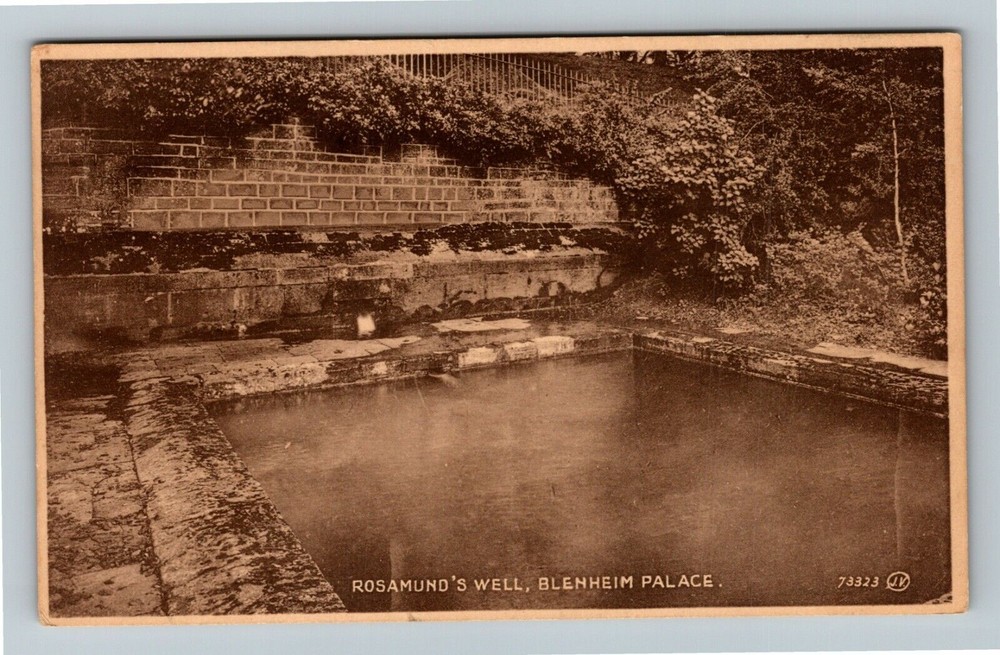 Woodstock UK-United Kingdom, Blenheim Palace, Rosamund's Well, Vintage Postcard