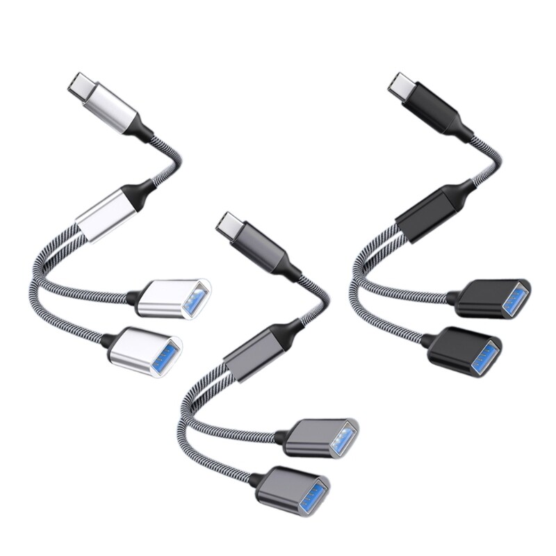 USB C OTG Cable Phone Adapter 2 in 1 Type C to USB Adapter with Data & Charging