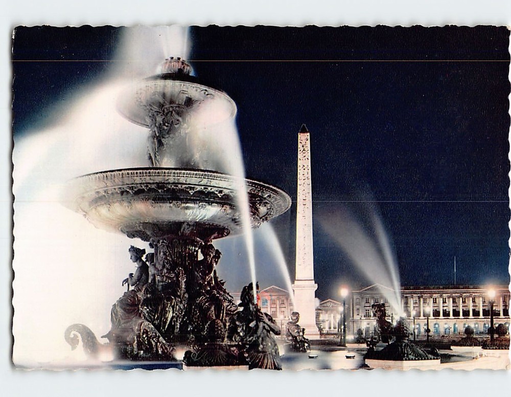 Postcard Les Illuminations place de la Concorde Paris France
