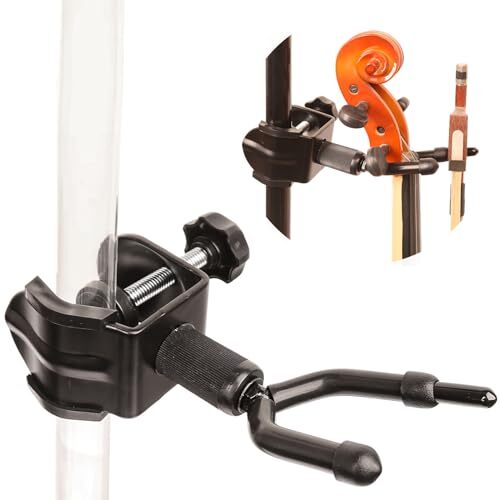 Violin Hanger Violin & Viola Stand for Microphone or Sheet Music Stand Violin...