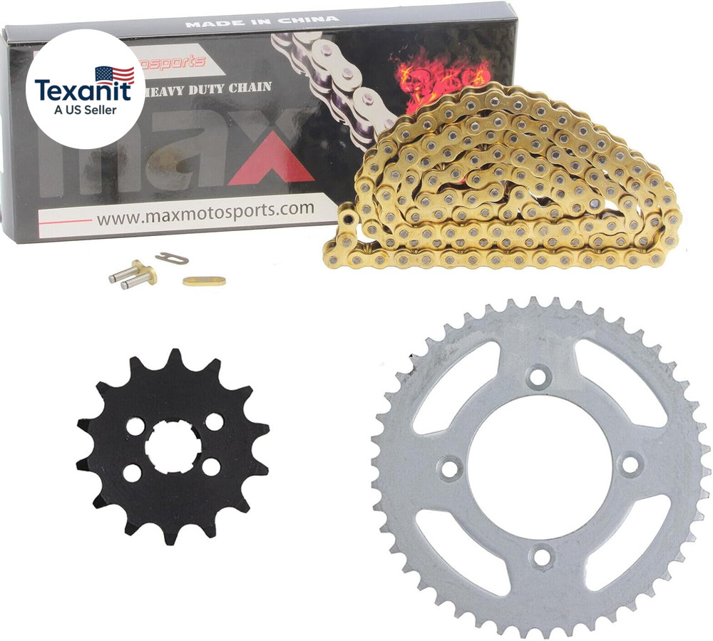 Drive Chain and Sprocket Kit Replacement for Honda XR80R 1985-2003 / CRF80F 2004