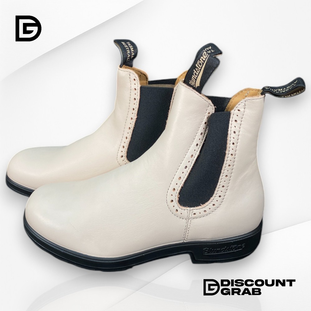 Blundstone 2156 Unisex Leather Chelsea Boots Pearl Size 5.5 M/7.5 W