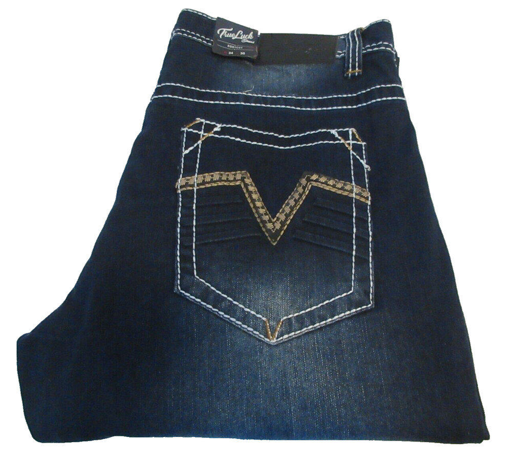 True Luck Men's Bootcut Fit Jeans Size W34/L30