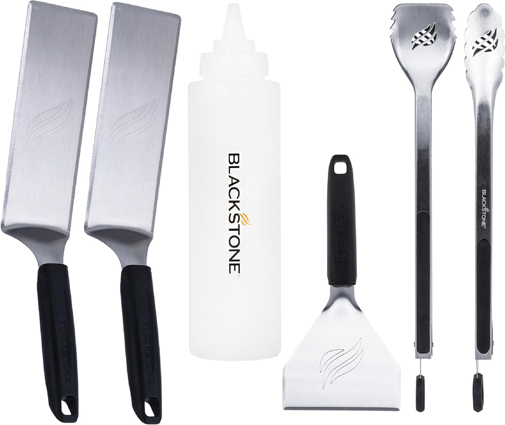 5464 Griddle Tool Kit for Indoor Outdoor Grill BBQ Cooking with Heat-Resistant Utensils