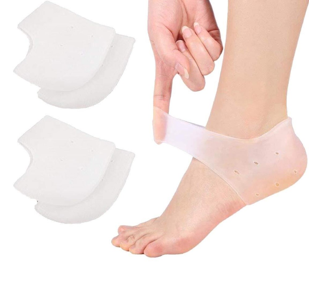 2 Pairs Gel Heel Protectors, Blister Prevention Heel Sleeves, Silicone Heel C...