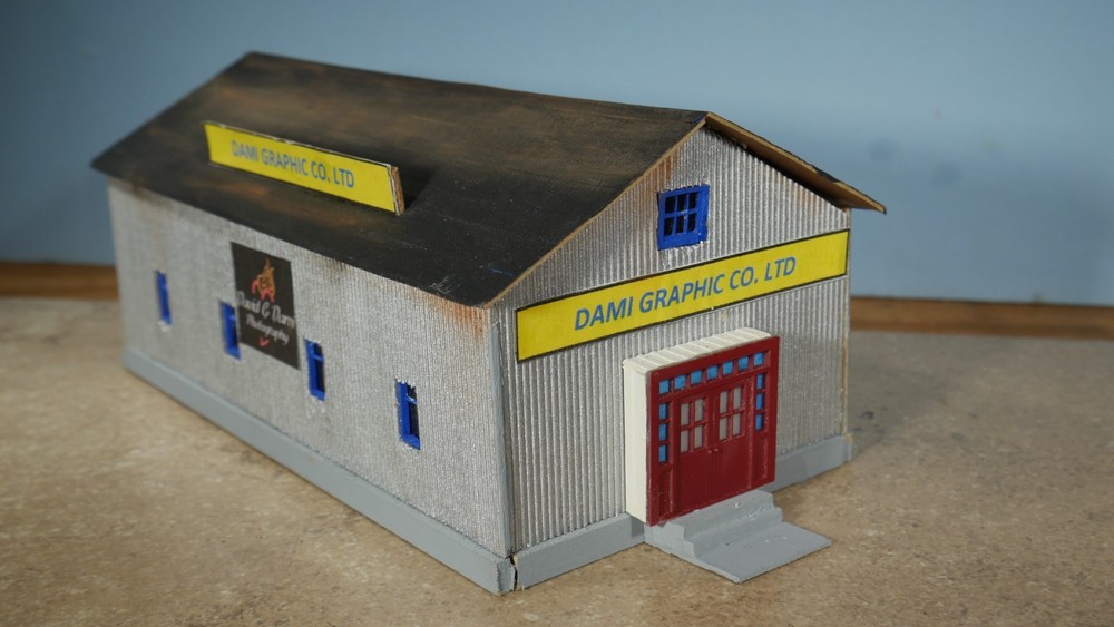 HO Scale Scratch Built  FACTORY  (Weathered & Detailed)