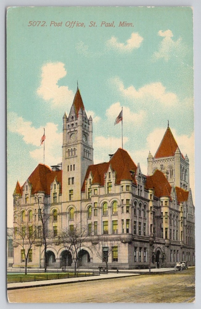 St. Paul, MN Post Office Vintage Postcard - Acmeograph Co. Divided Back