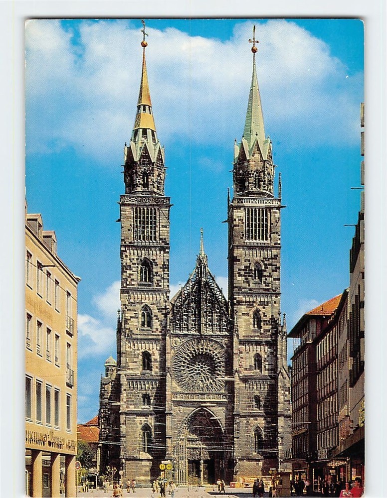 Postcard St. Lorenzkirche Nürnberg Germany