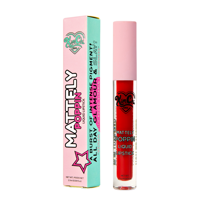 KimChi CHIC Beauty MATTELY POPPIN LIQUID LIPSTICK - 09 Woww! 0.08 oz.