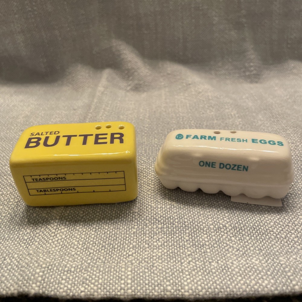 Cracker Barrel Butter And Eggs Salt And Pepper Shaker Set Rooster 2026*