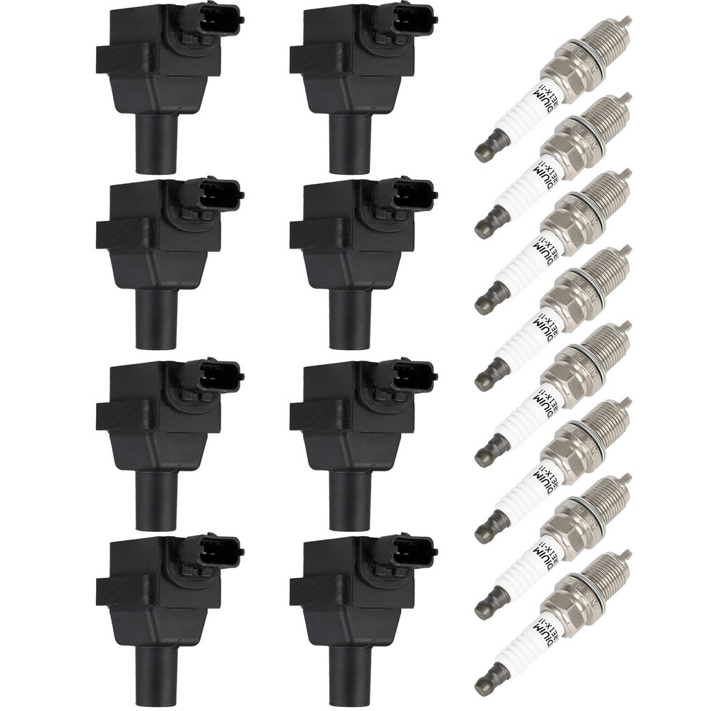 8pcs Ignition Coil & Spark Plugs Kit for 1998-99 Mercedes CL600 6.0L UF352