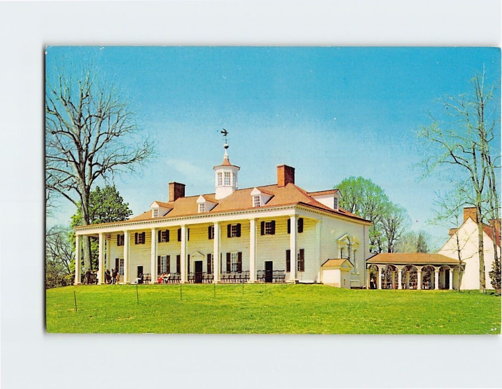 Postcard George Washington Mansion Mt. Vernon Virginia USA