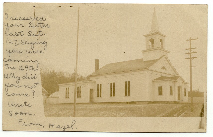 Hooksett NH Congregational Church c1906 Real Photo RPPC Postcard New Hampshire