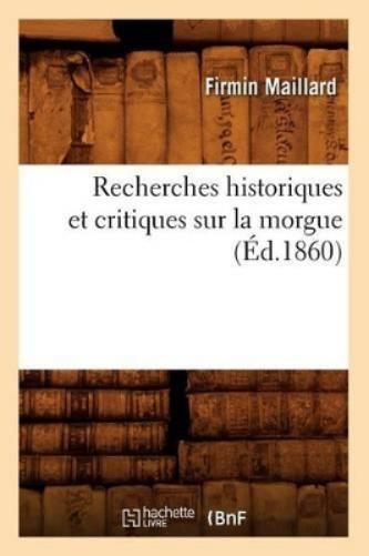 Firmin Maillard Recherches Historiques Et Critiques Sur  (Paperback) (UK IMPORT)All Tariffs and Duties included - no additional charges