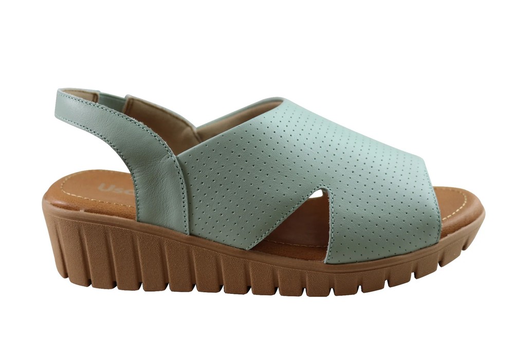 Usaflex Laken Womens Comfortable Leather Sandals Handcrafted in Brazil