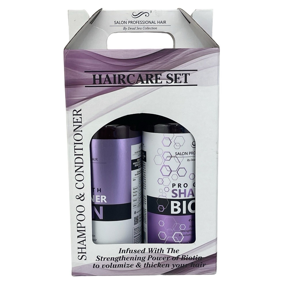 Dead Sea Collection PRO GROWTH Biotin Shampoo Conditioner Luster & Shine 33.8 OZ
