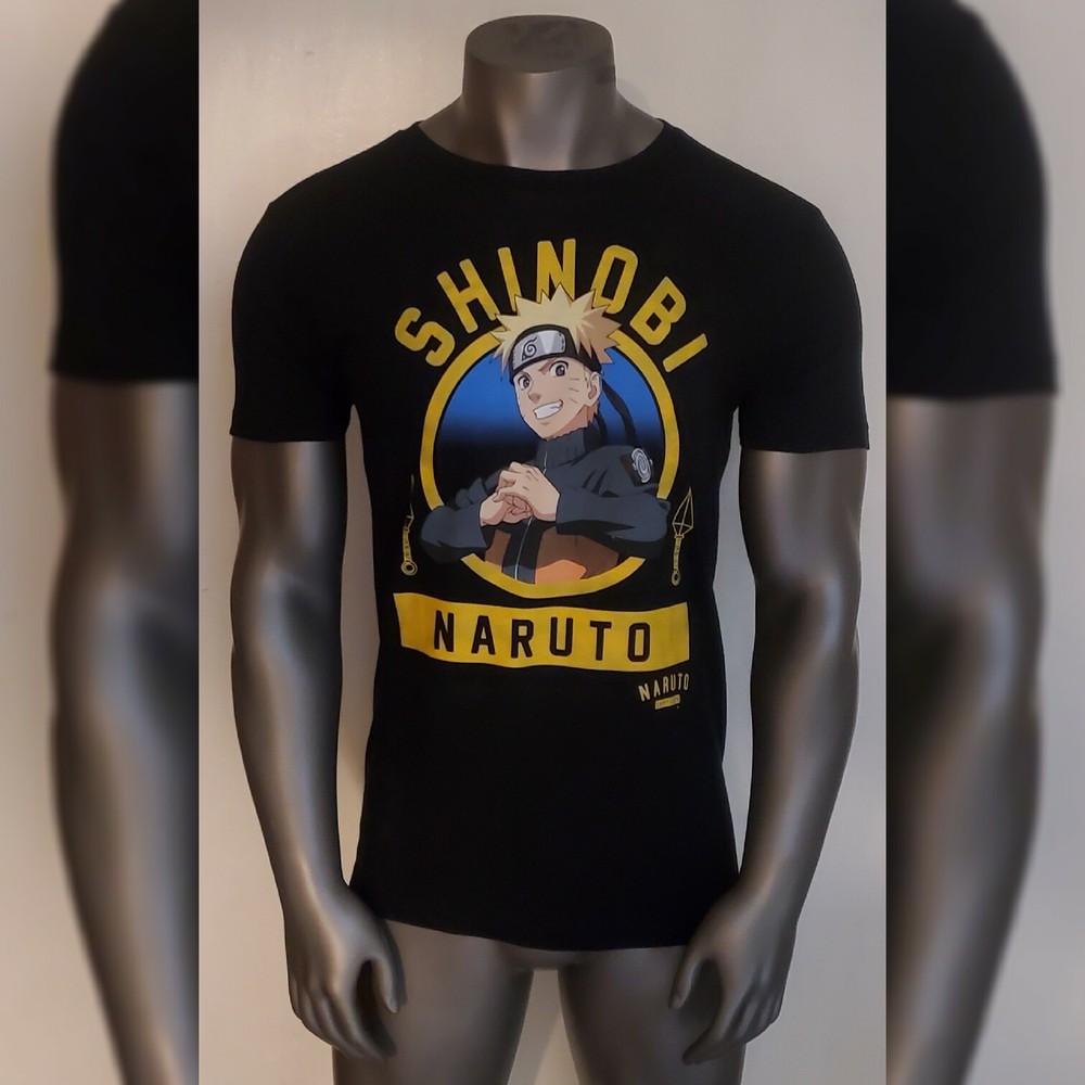 Naruto Shinobi  Shippuden Tshirt Men's Crew Neck Short Sleeve Size Xl Black