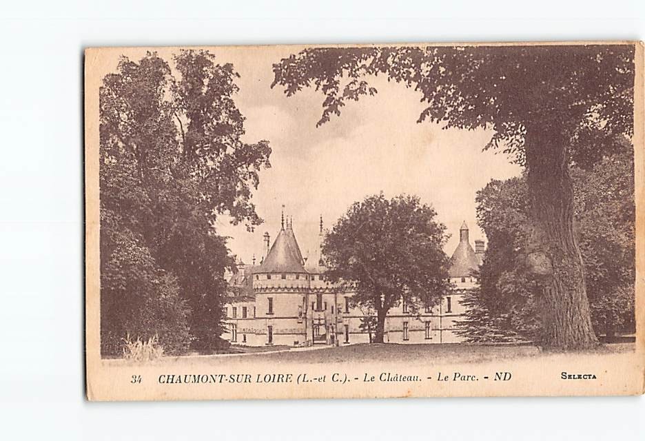 Postcard Le Chateau Le Parc Chaumont Sur Loire France