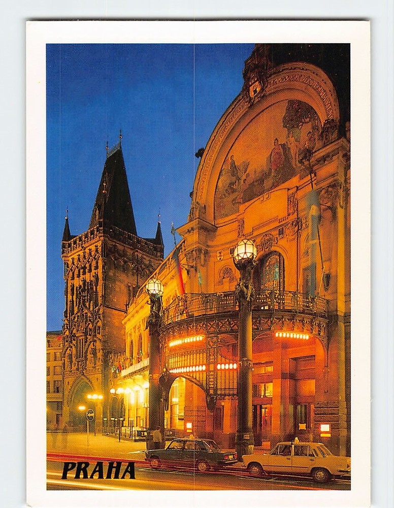 Postcard Municipal House With Powder Tower Prague Czech Republic