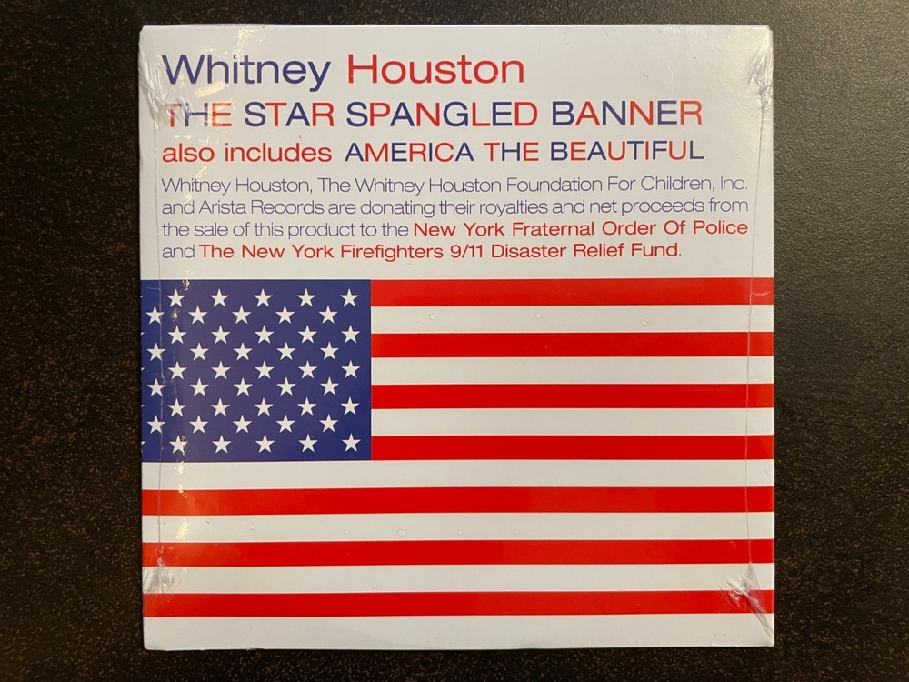 Star Spangled Banner [2001] [Single] by Whitney Houston (CD, Sep-2001, Arista)