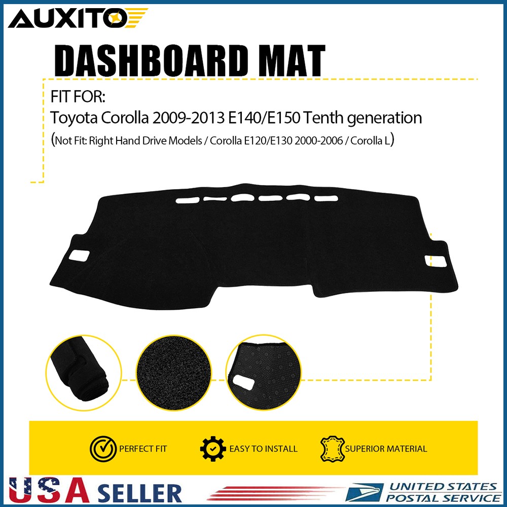 For Toyota Corolla 2009-2013 Black Dash Cover Mat Dashboard Protection Layer