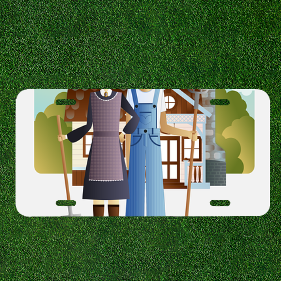 Custom Farmers Gothic Tribute Personal Car License Plate