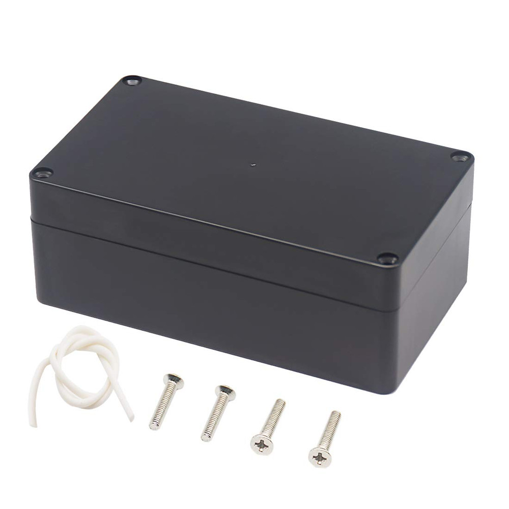 Waterproof Plastic Project Box ABS IP65 Electrical Junction Box Enclosure Black-image