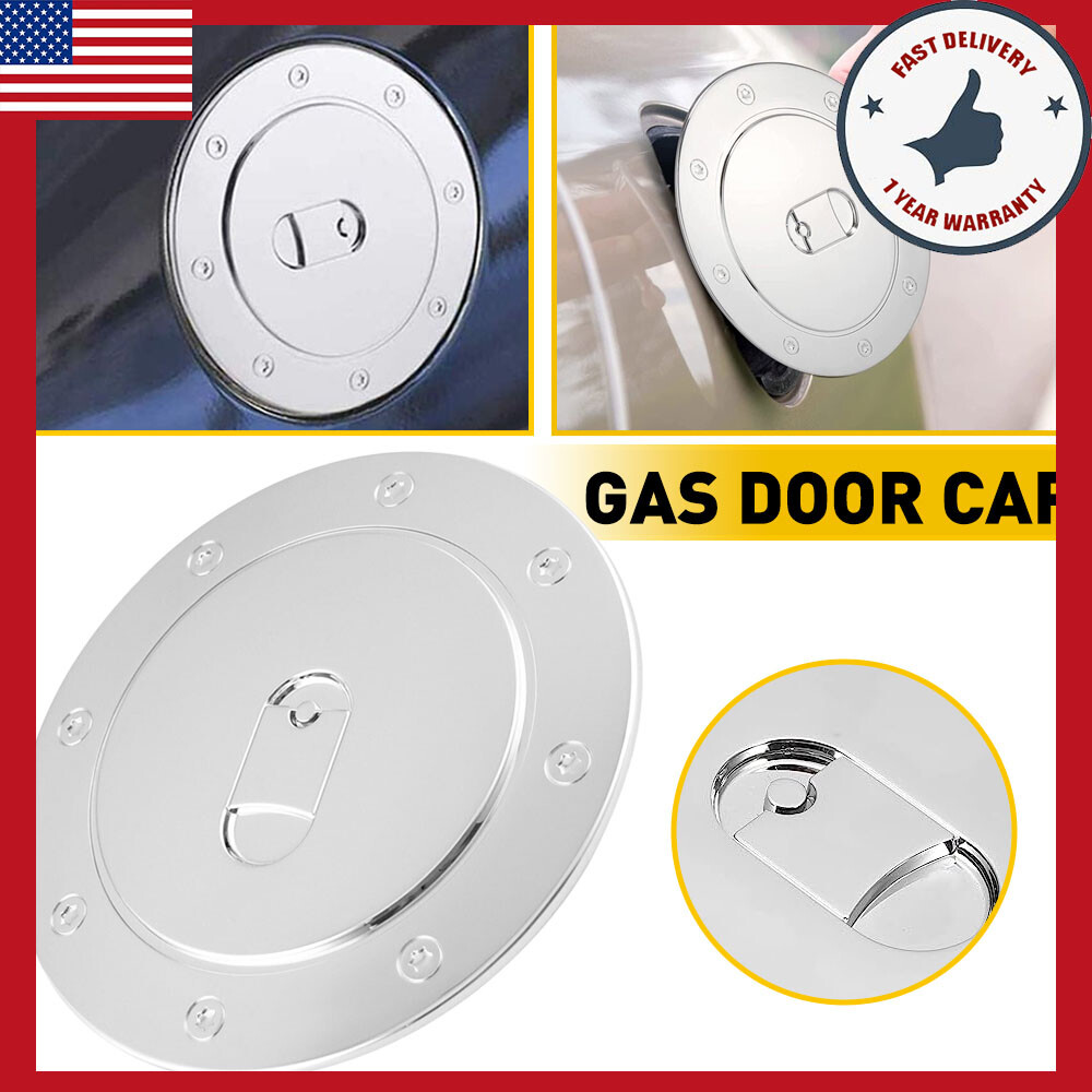 Triple Chrome Tank Fuel Gas Door Cap Cover for SILVERADO CHEVY 36312 Accessories