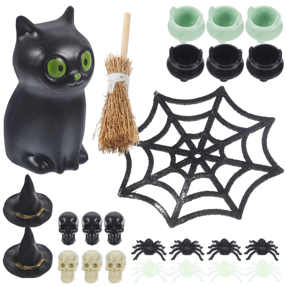 Halloween Miniature Dollhouse Decor Spooky Figurines Accessories  