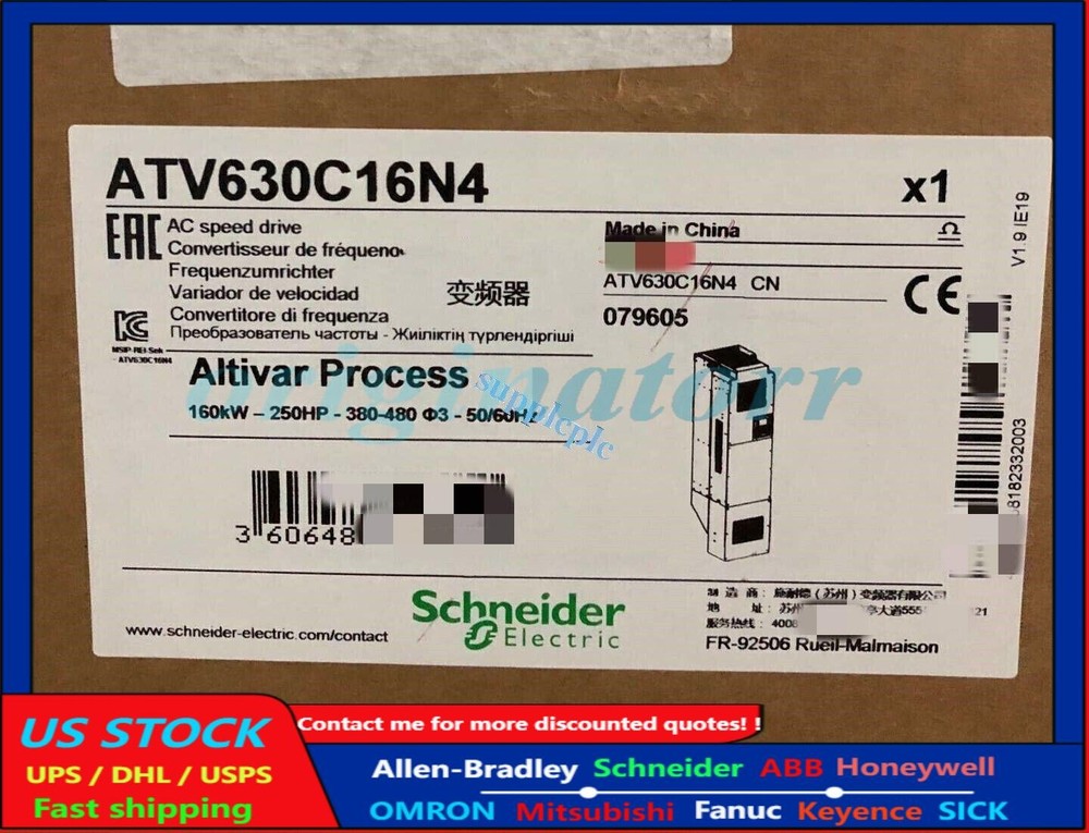 For NEW Schneider ATV630C16N4 frequency converter Original and authent 160KW