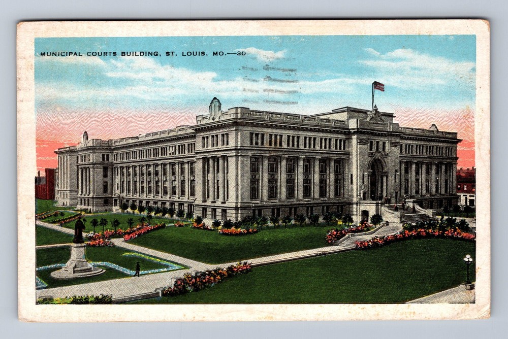 St Louis MO-Missouri Municipal Courts Building Vintage c1932 Postcard
